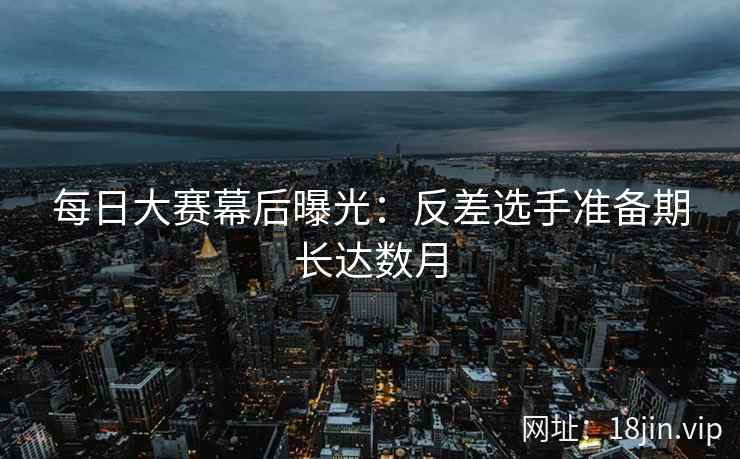 每日大赛幕后曝光：反差选手准备期长达数月